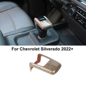Wood Grain Gear Shift Knob Head Decor Cover Trim For Chevy Silverado 2022-2024 - Picture 1 of 11