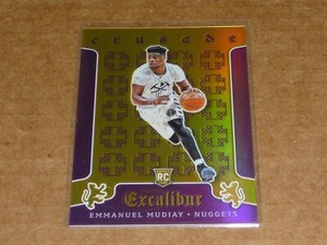 2015/16 Panini Excalibur CRUSADE EMMANUEL MUDIAY PURPLE NUGGETS ROOKIE /60 S6726
