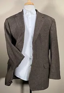 Chereskin CAMEL HAIR Blend 48R Sport Coat 2-Btn/Brown/Herringbone Blazer Jacket - Picture 1 of 11