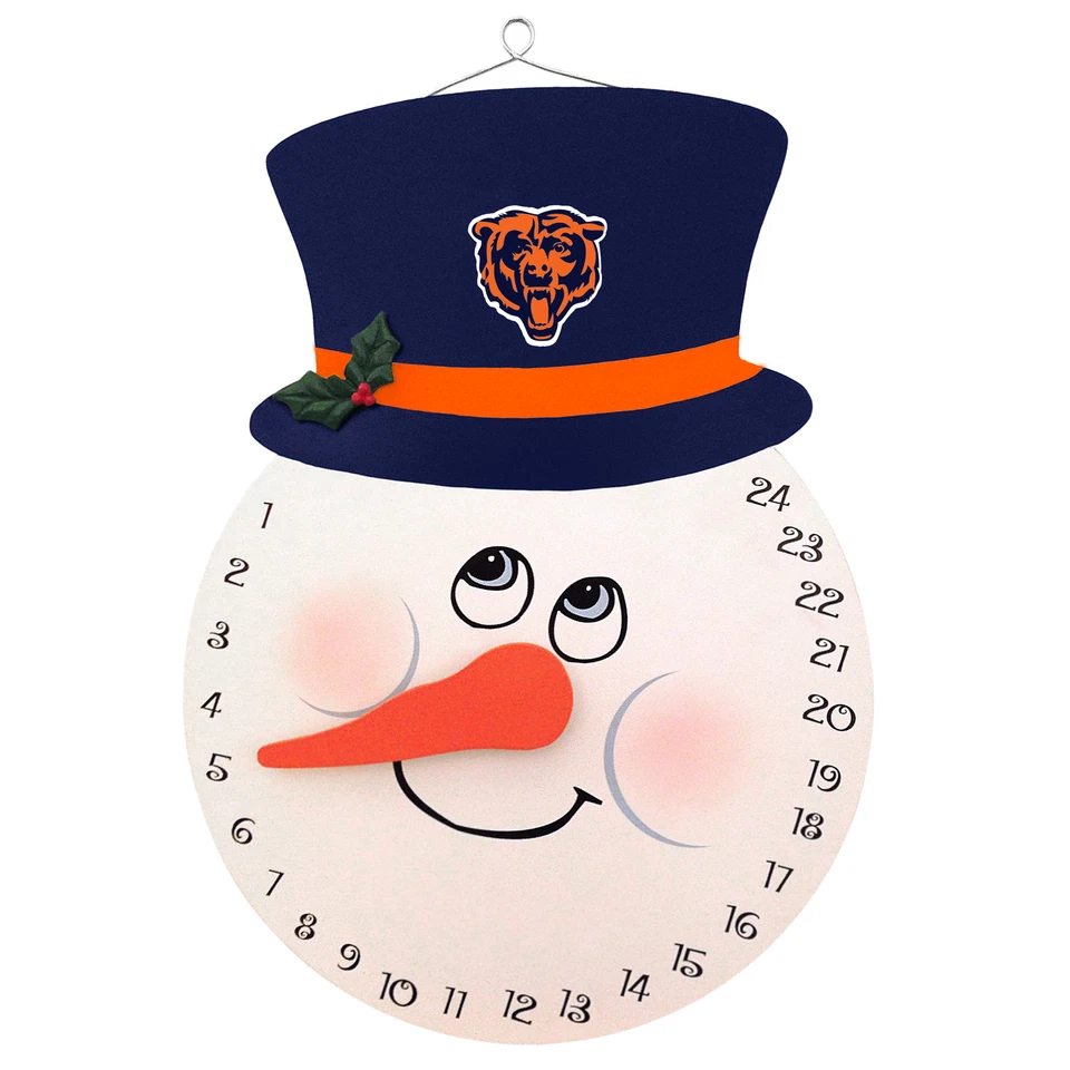 Chicago Bears Schneemann Countdown Kalender Advent Weihnachten Feiertag Neu - Bild 1 von 1