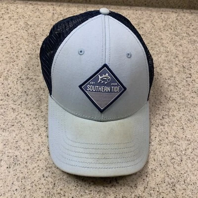 Southern Tide Fish Cap Hat Adult SnapBack Adjustable Blue Mesh Trucker - Image 1 of 4