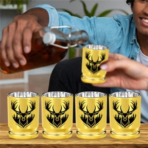 Novelty 50 Caliber Bullet Shot Glasses Straight Shooter Gifts For Dad Men Elk - Picture 1 of 14