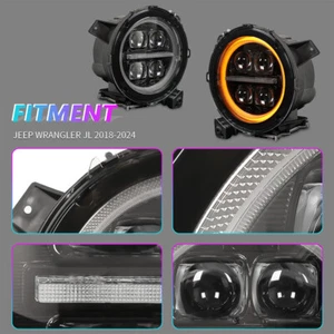 For Jeep Wrangler Gladiator Alpharex Nova Alpha LED Headlights Lamps 2018-2024 - Picture 1 of 24