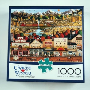Buffalo Games Charles Wysocki Sleepy Town West 1000-teiliges Puzzle Poster - Bild 1 von 3