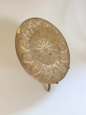 复古锤形圆形中东黄铜板蚀刻铜伊斯兰风格 8 — 第 1/4 张图片