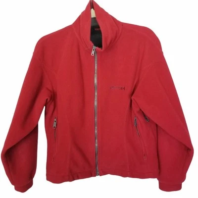 Marmot Womens S Red Full Zip High Neck Windstopper Fleece Jacket Zip Pockets - Imagem 1 de 4