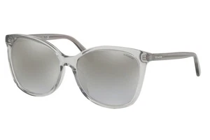 Authentic Coach Sunglasses HC8271U 51766V Grey Full Rim Silver Flash 57MM - Picture 1 of 2