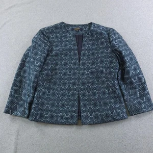 Brooks Brothers Blazer Womens 4 Patterned Hook and Eye Jacket Woven in Italy - Picture 1 of 13