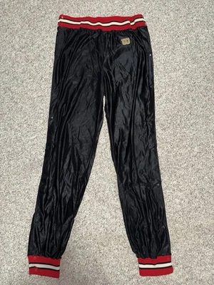 Vtg Break Away Basketball Pants Mens Tear Away Wilson Black Dazzle Shiny Silky - Image 1 of 4