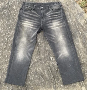 Levi's 569 schwarze Herrenjeans 40 x 28 (40 x 32 Etikett) Denim - Bild 1 von 15