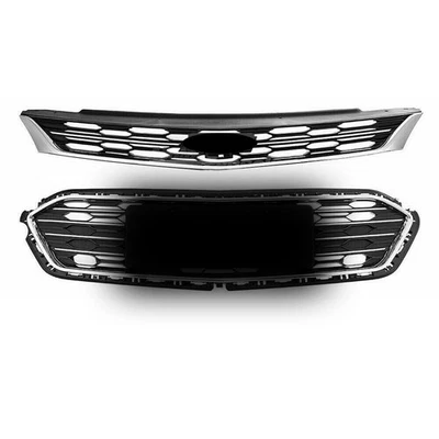Front Upper Middle Lower Grille For Chevrolet Cruze 2016 2017 2018 Chrome New Foto 1 de 4