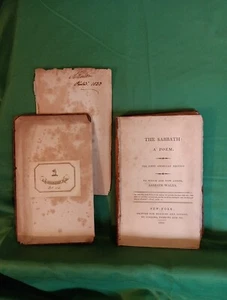 The Sabbath A Poem The First American Edition 1805 With Sabbath Walks - Bild 1 von 5