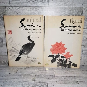 2 Sumie in 3 Wochen Büchern Tier Blumen Sadami Yamada Japan japanische Tuschemalerei - Bild 1 von 17