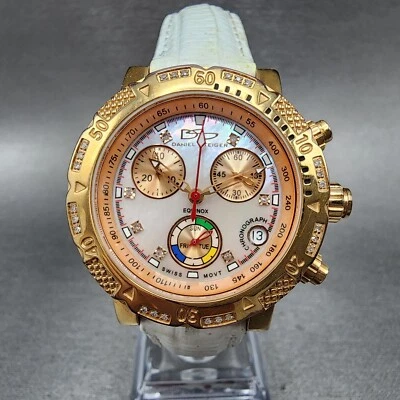 Reloj Daniel Steiger Equinox Cronógrafo Mujer 36mm Esfera MOP Oro Rosa Nuevo Batt Foto 1 de 4