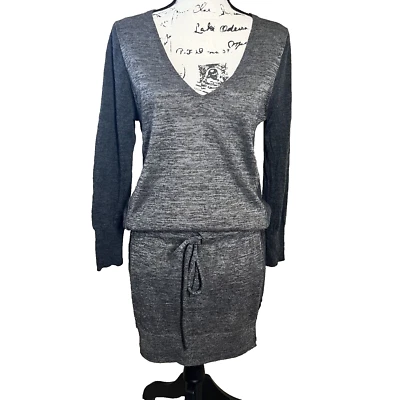 J Crew Alpaca Merino Wool Sweater Dress Women Medium Gray Minimalist Lagenlook - Image 1 of 4