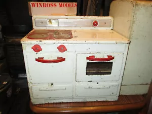 VINTAGE 1950ER JAHRE VERKÄUFER MUSTER ODER PUPPENHAUS DRUCKGUSS ELEKTROHERD - Bild 1 von 10