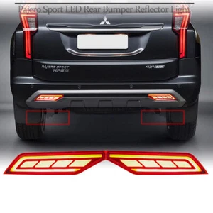 LED Red Rear Fog&Brake Taillight Bumper Reflector Lights For Mitsubishi Pajero - Picture 1 of 7