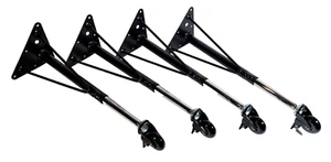 Heavy Duty Adjustable Long Tapered Legs With Casters Set of 4 - Picture 1 of 9