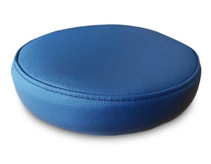Sgabello da bar blu vera pelle sedile di ricambio con piastra in legno cuscino per seduta cuscino per seduta pelle - Foto 1 di 6