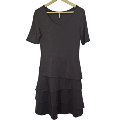 Hanna Andersson Womens Small Black Ruffle Tiered Dress Summer Witchy Whimsigoth - Image 1 of 4