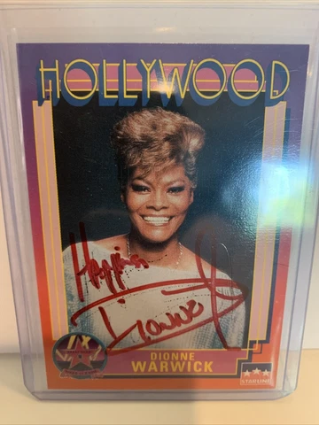 Starline Hollywood Autograph Card #163 DIONNE WARWICK Singer Solid Gold Host ‘91 Cover