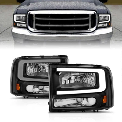 ANZO para 99-04 Ford F250/F350/F450/Excursion (excl. 99) Faros de cristal - con Foto 1 de 4