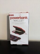 RFID Power Bank Wallet - Silver Brand New
