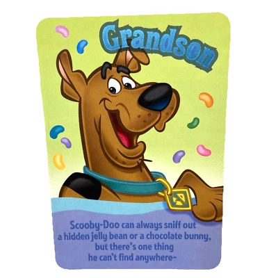 Винтажная поздравительная открытка Hallmark Scooby-Doo внук счастливый пасхальный конверт - Изображение 1 из 4