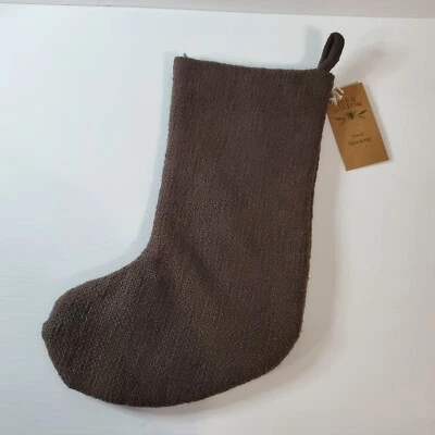 Medias de tweed tejidas de Navidad Bee and & Willow decoración marrón 18 pulgadas nuevas  Foto 1 de 4