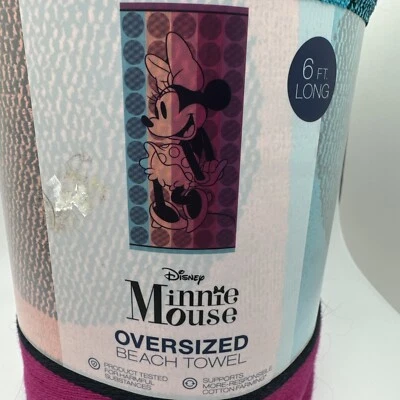 Disney's Minnie Mouse Oversized Beach Towel NWT & Sealed GR67 - Image 1 of 4