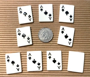 10 pcs x 1 1/8" Resin Poker Spade Ace Flatback Embellishment/Game/Fun SB629 - Picture 1 of 1