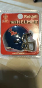 OLE MISS MISSISSIPPI REBELS POWDER BLUE CLAMSHELL POCKET PRO HELMET RIDDELL - Picture 1 of 4