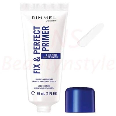 Rimmel London Fix & Perfect 5-In-1 Makeup Primer 30ml - Image 1 of 3