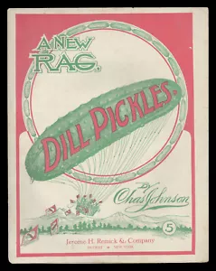 Partituras vintage DILL PICKLES Chas L Johnson 1906 PIANO RAG SOLO - Imagen 1 de 2