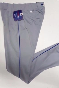 GREY ROYAL AUTHENTIC MAJESTIC BASEBALL PANTS 32-42 WAIST 37 INSEAM FLEX BASE - Picture 1 of 3