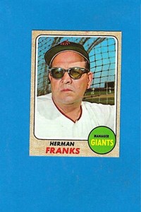 1968 Topps #267 Herman Franks Giants EX or Better
