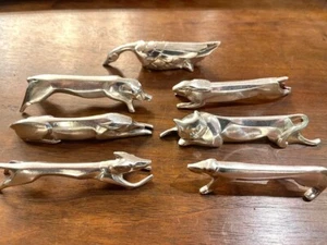 Beautiful French Christofle Gallia Set of 7 Knife Rests Silver-Plated 20th C - Picture 1 of 6