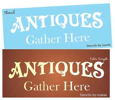 Stencils by Joanie Antique Gather Here Primitive Kitchen Farmhouse DIY Art Signs - Image 1 of 4