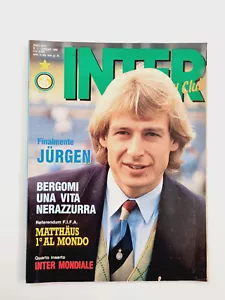 INTER FOOTBALL CLUB 1 GENNAIO 1992 +FASCICOLO INTER MONDIALE -KLINSMANN-MATTHAUS - Bild 1 von 8