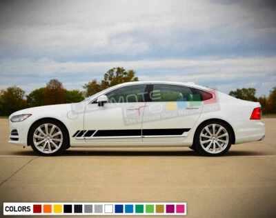 Kit de calcomanías a rayas laterales para Volvo S90 Sport Turbo exterior tune 2015 2023 Foto 1 de 4