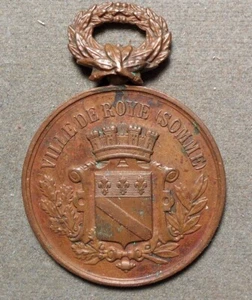 France: Cille De  Roye (Somme), (Arms)   Ex.Labore.Gloria (Allegorical Female, - Picture 1 of 2