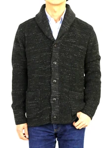 NWT POLO RALPH LAUREN CHARCOAL GRAY SHAWL COLLAR POCKET FRONT CARDIGAN SWEATER S - Picture 1 of 3