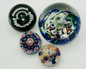 Vintage Briefbeschwerer, Caithness Distel & Miniatur Strathearn Millefiori  - Bild 1 von 15