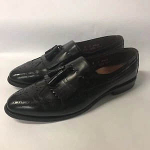 Allen Edmonds ARLINGTON Kiltie Tassel Black Dress Loafers Shoes Sz 9 A USA MADE - Picture 1 of 10