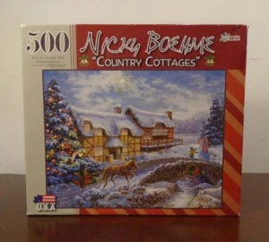 Country Cottages 500 Piece Jigsaw Puzzle Nicky Boehme NEW - Picture 1 of 4