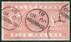GB QV TELEGRAPHS High Value SG.T18 £5 Orange Superb 1881 CDS c£3,200+75% PIRED2