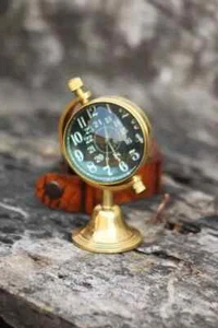 Nautical Vintage Decorative Clock Gift Home Brass Antique Table Top Desk Clock - Picture 1 of 4
