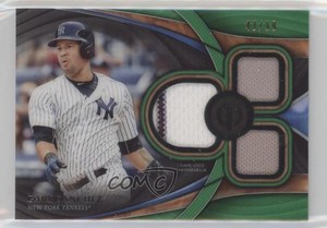 2018 Topps Tribute Tribute Triple Relics Green /99 Gary Sanchez #TTR-GS