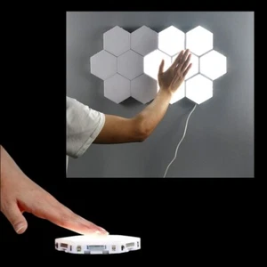 7 Pic Set Hexagon led lights wall Indoor tuch On/off - Picture 1 of 6