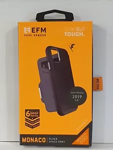 EFM Monaco Leather Wallet Tough Case for Apple iPhone 11 Pro Black *Brand New* - Picture 1 of 3